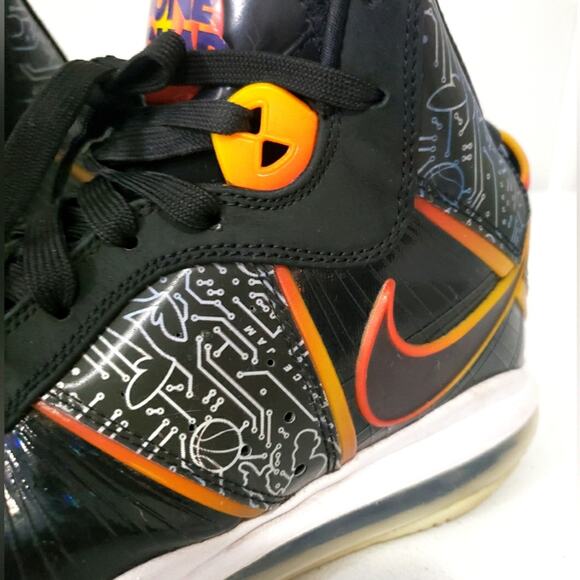 Nike Lebron VIII QS "Space Jam A New Legacy" Men's Shoes Black-White-Multi-color - Picture 5 of 16